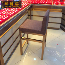 Jewelry store chair Stainless steel bar chair Bar chair backrest Bar chair Eyeglass store special high chair