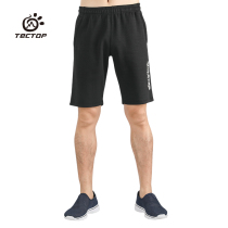 TECTOP probe outdoor cotton knitted pants mens thin breathable five-point pants micro-elastic loose mountaineering running pants