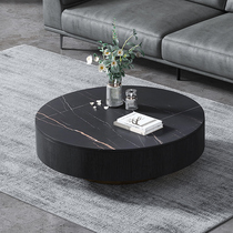 Italian style rock plate tea table small family style living room slate with simple sofa tea table Nordic modern minimalist round tea table