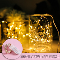 Copper wire light string flashing light romantic led small color light glass bottle wine bottle decoration creative photo clip light