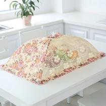 Hood Blue Rice Dish Home Kitchen Leftover leftover web cover table Grape lid Chater dust-proof rice cover folding summer