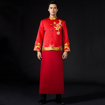 Mens Xiuhe dress Chinese wedding Tang dress Panjin embroidered dragon and phoenix coat groom 2021 new groom Chinese dress