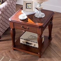 A few American solid wood corners a few square corners a few small coffee tables sofa side cabinets corner cabinets square lockers square coffee tables