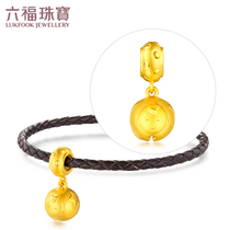 Luk Fu Jewelry Hug Family Series Gold Transfer Beads Happy Planet Hard Gold Beads Pricing HGA170071