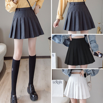2021 Spring New College Style A- line dress Womens Autumn and Winter Fashion Joker High Waist Skirt Pleated Skirt Skirt