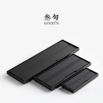 Thirty-year natural Wujin Stone tea tray household simple size stone dry bubble tea table Tea Sea kung fu tea set tray