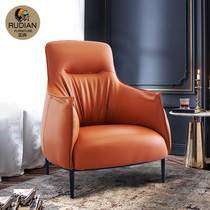 Nordic Italian minimalist sofa chair fabric leather single tiger chair lazy designer casual chair ins chair