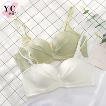 No steel ring underwear women gather small chest flat chest special bra upper support anti-sagging sexy lace bra set thin