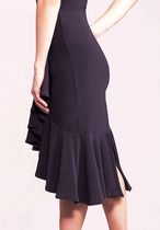 Exotic dance Boutique bag hip beveled ruffled lotus leaf split national standard dance ballroom dance Latin practice skirt S17005