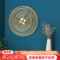 Nordic ring wall clock creative home fashion clock personality mute wall watch modern iron living room light luxury clock