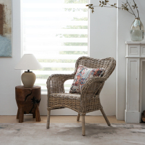 Minjuku Quiet Wind VINE CHAIR ARMREST BODY IDLE CHAIR FAG STYLE COUNTRYSIDE RETRO BEDROOM LEANING BACK CHAIR LIVING ROOM SOFA-HAIR CHAIR