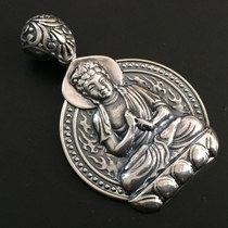 990 foot silver big day such as coming to heart with meditation pendant pure silver engraving technique