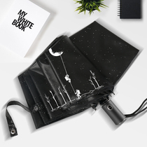 Snow Castle parasol automatic umbrella men folding large summer sun protection UV-proof rain dual-purpose sunshade umbrella