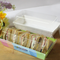 E1985 Rectangular color bottom box Meat floss beckham sandwich Matcha roll Swiss roll Tiger skin roll White bottom box 100 pcs