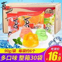 Xizhilang fruit jelly 30 bags of whole box orange strawberry apple frozen pudding Leisure snack products gift package wholesale