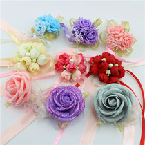 Wedding supplies Korean wrist flower wedding corsage bride bridesmaid Sen sister group dance personality bracelet corsage