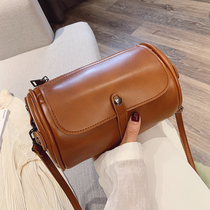 KISS ME bag women 2021 new fashion all-match messenger bag simple personality cylinder small bag shoulder small round bag