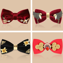 BOERSS new boys bow tie shirt golden leaf childrens small suit dress suit small bow tie male Lady