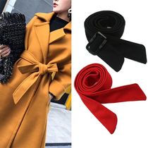 Down jacket belt accessories Cloth belt lace-up cashmere coat accessories Double-sided womens clothing with wool skirt
