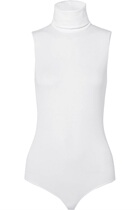 7 fold WOLFORD 2021 white turtleneck sleeveless ladies tights