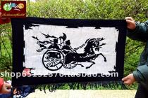 Batik painting Guizhou Miao batik ethnic characteristics batik decoration wall-mounted axe car 60 * 70CM