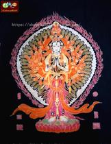Special Batik Dye Painting Guizhou Miao Batik National Features Batik Decoration Wall Mount Thousand Hands Guanyin 115*85