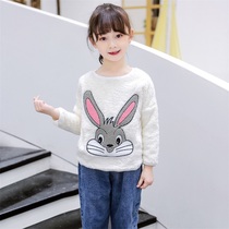 Girls fleece thickened sweater 2022 autumn and winter childrens double-sided fleece jacket baby girl cute all-match foreign style top