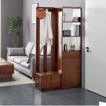Xi Haos wood porch cabinet entrance partition cabinet living room simple modern porch shoe cabinet light luxury screen into Nordic