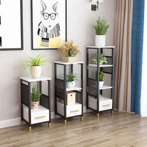 Flower rack Simple modern Chinese style light luxury economic living room indoor Wrought iron small fish tank rack drop multi-layer potted plant rack