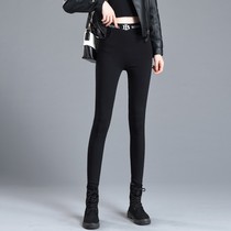 Black leggings women wear 2021 new autumn and winter high waist slim feet Korean pencil plus velvet magic pants