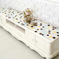 TV cabinet mat PVC tablecloth waterproof coffee table mat soft glass plastic transparent PVC mat ins Net red cover cloth