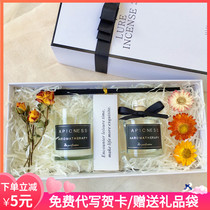 No fire scented candle gift box set wedding bridesmaid with hand gift to send girlfriends birthday Christmas gift