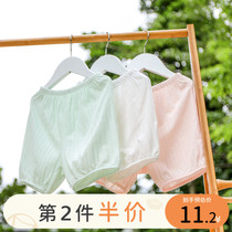 Baby Pants Summer Thin New Baby Light Cage Pants Loose 0 Years 1 Children Summer Pure Cotton Male And Female Shorts