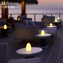 Clear bar table light Egg-shaped rechargeable remote control simple dining table atmosphere light Bullet night light Creative bar table lamp