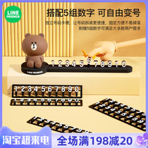 Brown Bear Cute Car Stop License Plate On-board Pendulum Creative Car Temporary Moving Car Moving Car Phone Number Plate Woman
