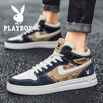 Floral Playboy mens shoes Summer 2022 new trends breathable sports casual board shoes High help canvas 100 hitch shoes