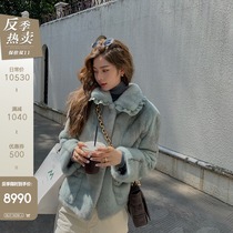 CC fur fairy tale mink lace doll collar imported purple standard whole mink mink fur jacket women