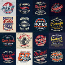 28 EPS English letter T-shirt printing pattern LOGO vector design material 2016102515