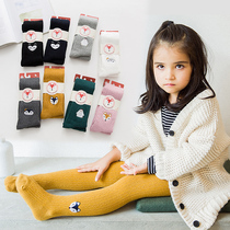 Spring and Autumn Cotton Childrens Socks leggings girls pantyhose 1-3-5-7-9-12 years old embroidery girl baby warm