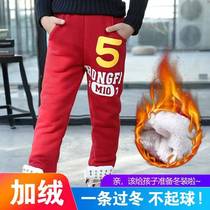 2021 new autumn and winter boys cotton pants wear childrens pants 12 big childrens trousers 15 years old padded velvet warm pants