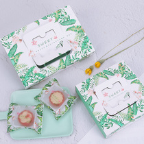Mid-Autumn green leaf ins Rabbit gift box packaging box Moon cake egg yolk crisp gift high-grade creative Xuemei Niang portable box