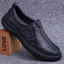 Foreign Trade Men Shoes Business Casual Leather Leather Leather Tail single soft leather soft underhead Bull Leather and American Foot Male Leather Shoes