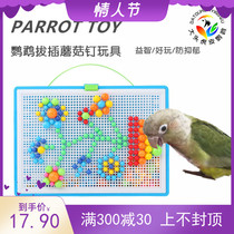 Parrot Bird Nibble Nibble Toy Puzzle Grinding Mouth Eliminates Boredom Mushroom Nails and Nails Anti Depression Tiger Peel the Mall