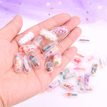 Crystal glitter drop glue color capsule villain cute cartoon Arab man diy handmade ashtray pills
