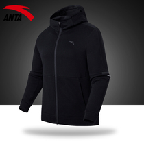 Anta jacket mens hooded mens 2021 mens autumn sweater official website flagship spring and autumn cardigan casual sportswear