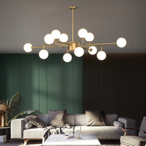 Full copper living room lamp Nordic chandelier modern minimalist lamp atmosphere home dining room Bedroom Chandelier 2022 New