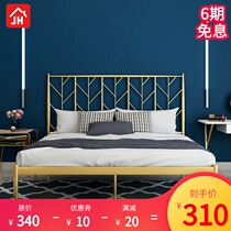 European style modern minimalist Princess iron bed iron frame steel frame double single adult children 1 2 1 5 1 8 meters