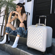 Senior stewardess boarding suitcase universal wheel trolley case White Lady Korean version suitcase fashion leather case female