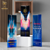 Honor Custom Crystal Trophy Medal Century Rubiks Cube Creative Company Color Printing Group Annual Meeting Awards Gifts Customized