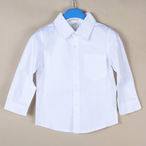 Childrens white shirt long sleeve boys and girls class uniforms primary school uniforms white shirt performance uniforms embroidered logo